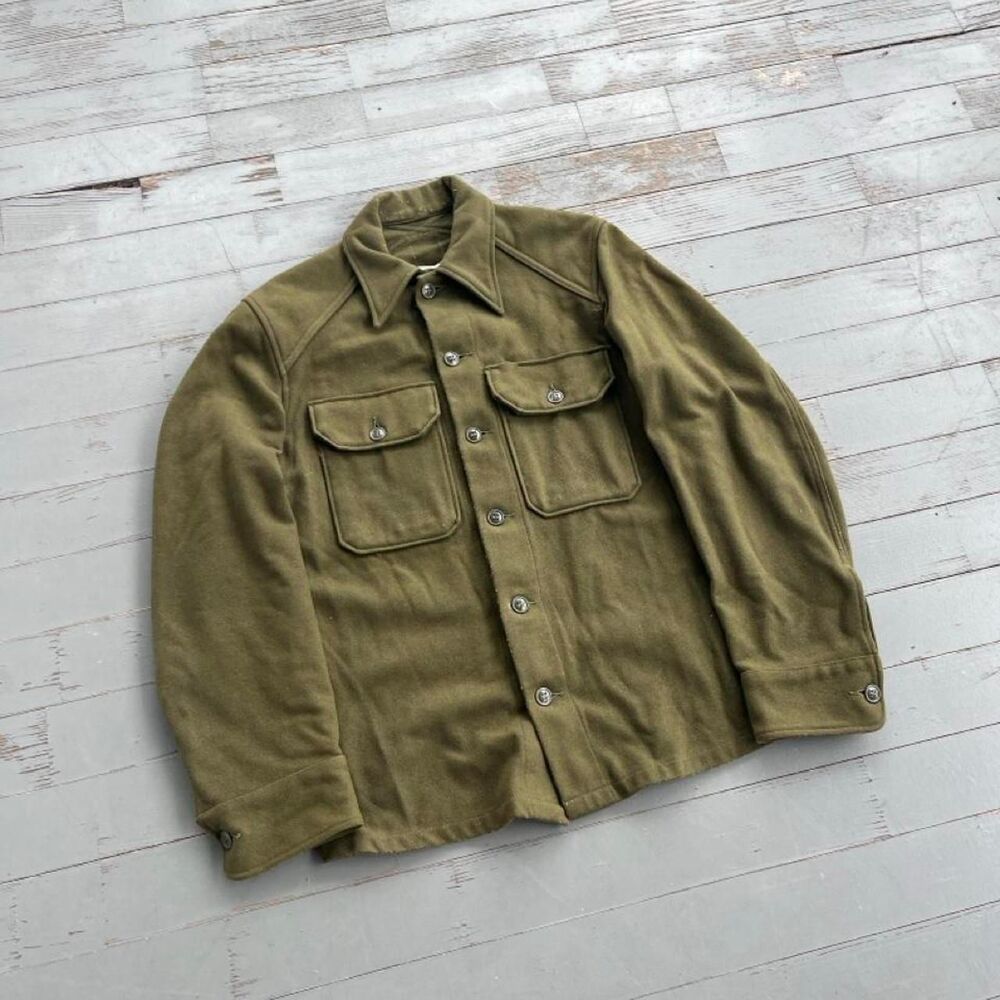 Vintage 1960s US Army OG-108 Wool Field Shirt